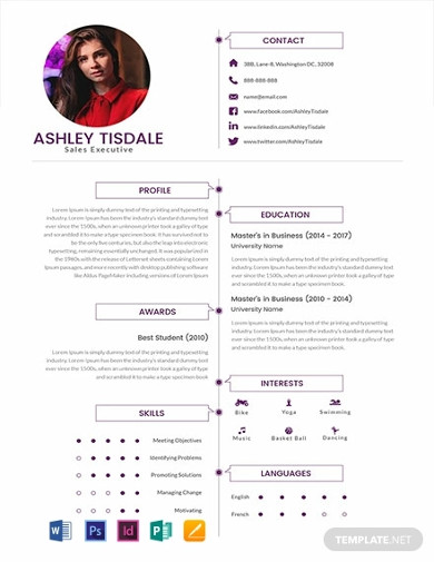 Free MBA Sales Executive Resume Template