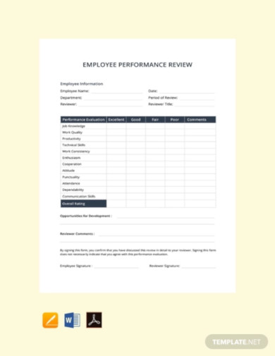 Free Performance Evaluation Template