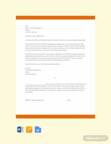 free private company appointment letter 