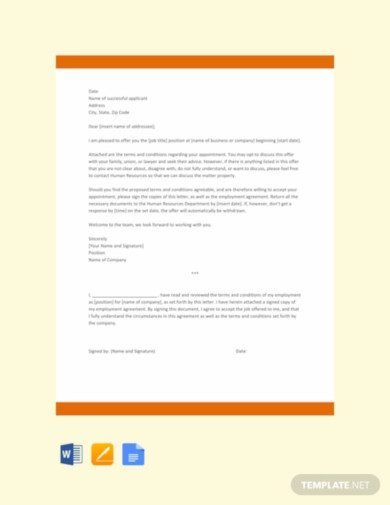 Free Private Company Appointment Letter 