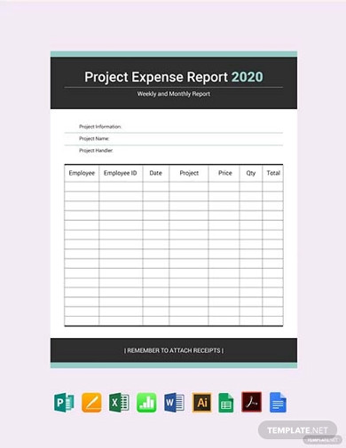 free project expense report template