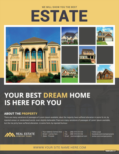 free real estate company flyer template