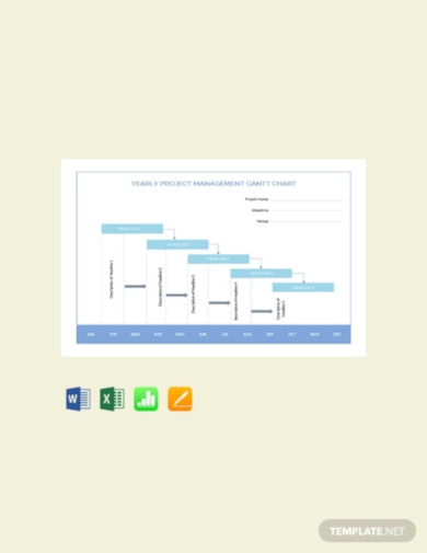 Free Yearly Project Management Gantt Chart Template1