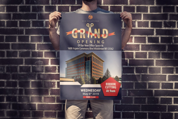 Grand Opening poster For Real Estate Company