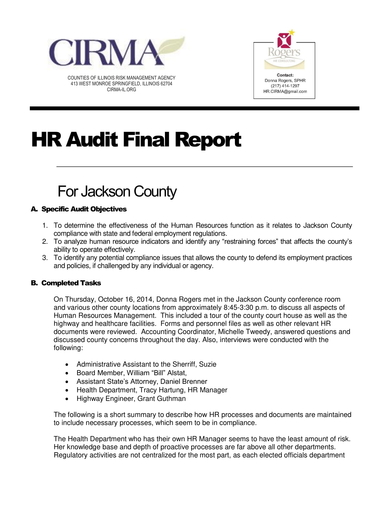 HR Audit Final Report