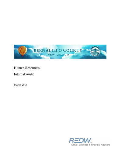 HR Internal Audit Report