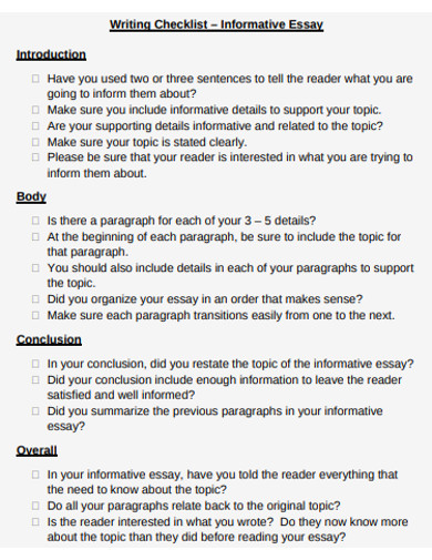 4 types of informative essay