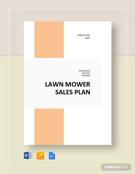 lawn mower sales plan template
