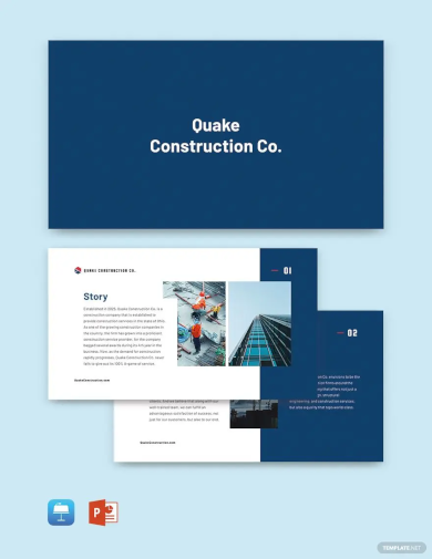 modern construction company profile template