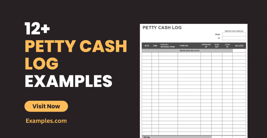 Petty Cash Log Examples