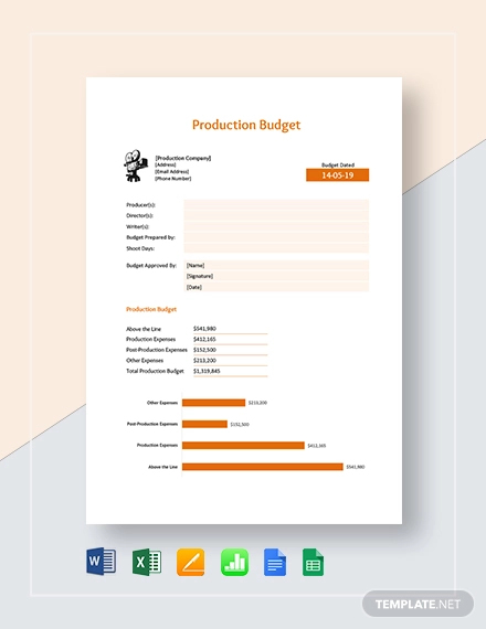 production budget template