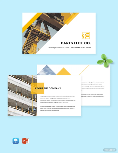 Professional Construction Company Profile Template