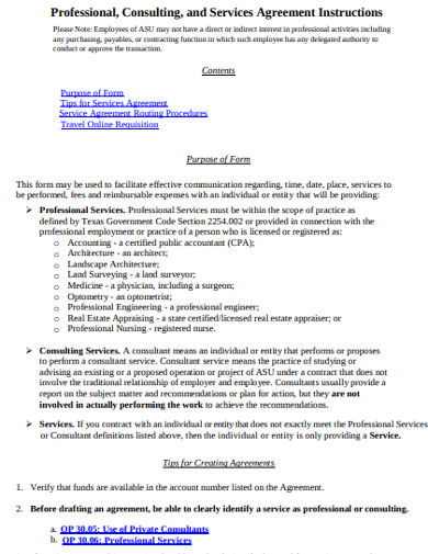 professional consulting service contract template 