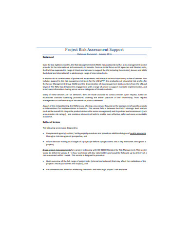 project assessment support in pdf