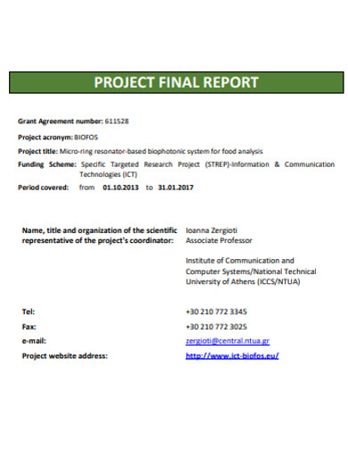 final report research project