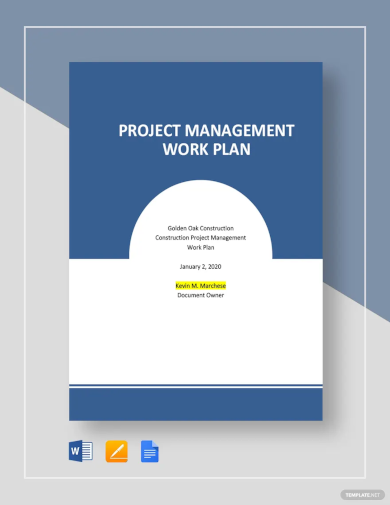 Project Management Work Plan Template