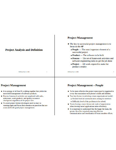 Project Managment Analysis Example
