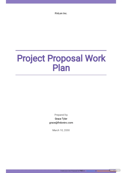 project proposal work plan template