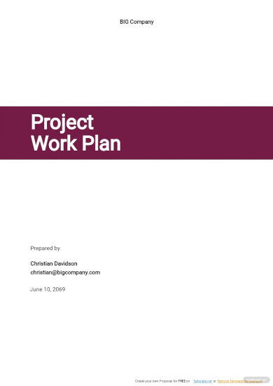 project work plan template