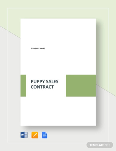 Puppy Sales Contract Template