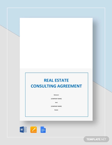 real estate consulting agreement template
