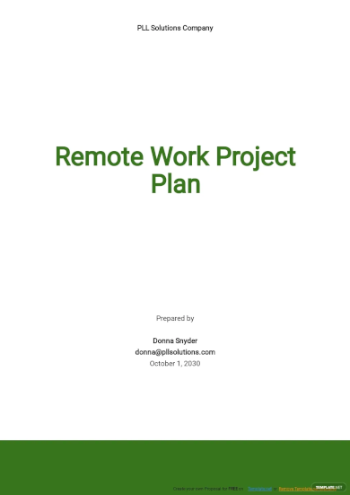 remote work project plan template