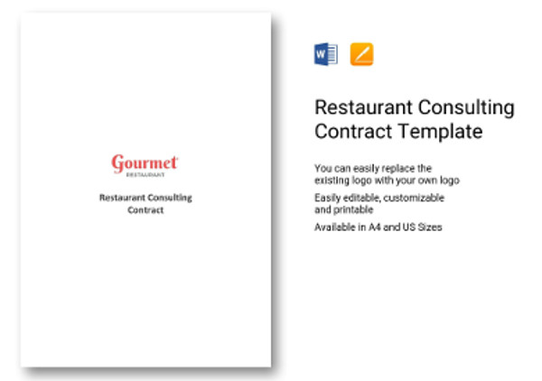 restaurant consulting contract template