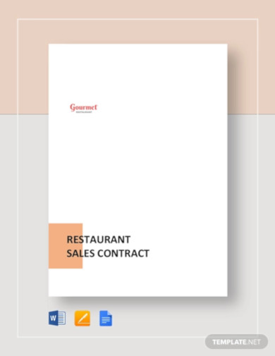 restaurant sales contract template