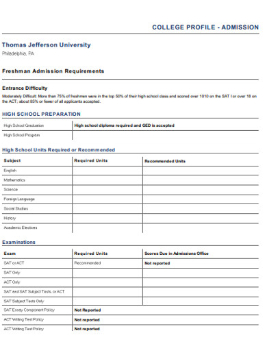 sample college profile example 