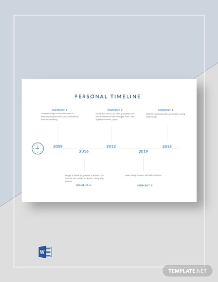 sample personal timeline template