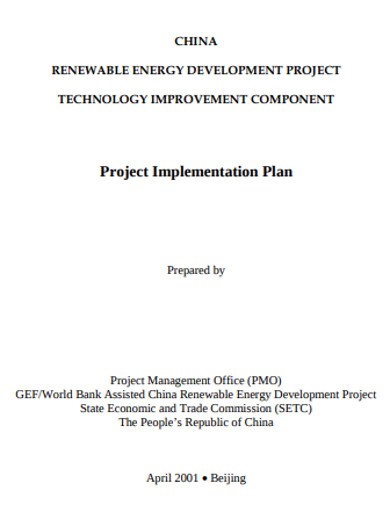 sample project implementation plan