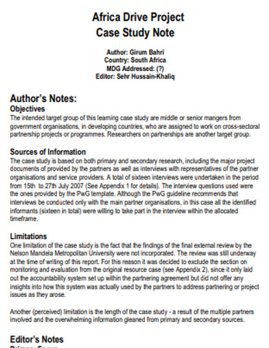 sample project note in pdf