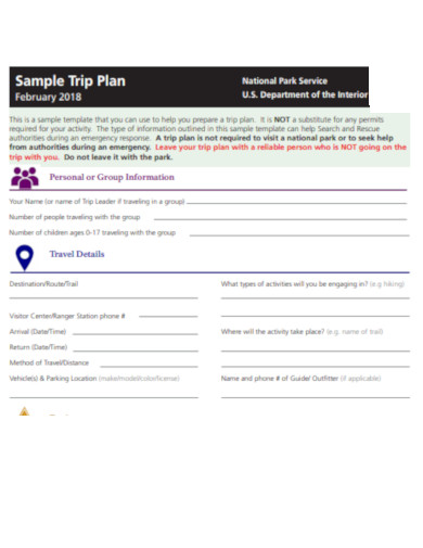 sample travel planning checklist