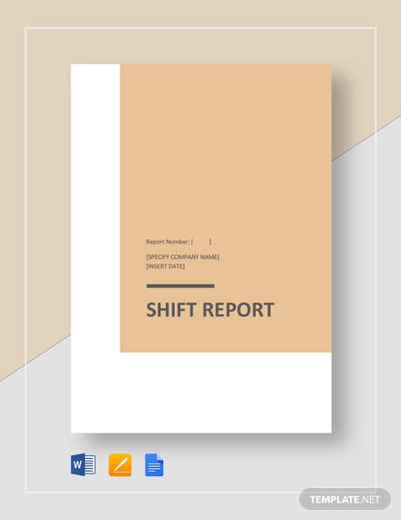 shift report template