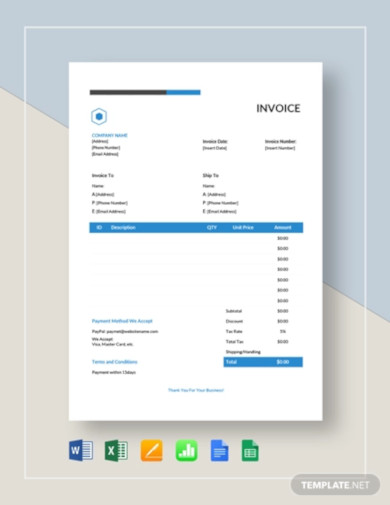 Simple Estimate Invoice Template