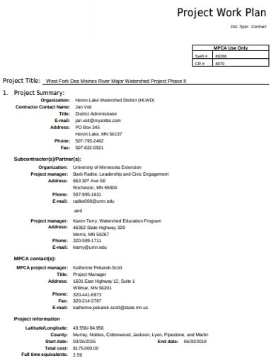 Project Work Plan - 30+ Examples, Format, Pdf | Examples