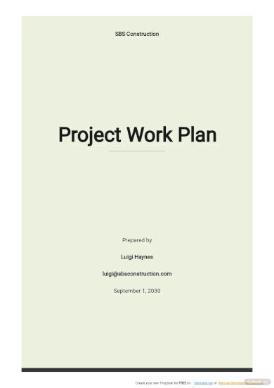simple project work plan template
