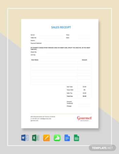 simple sales receipt template
