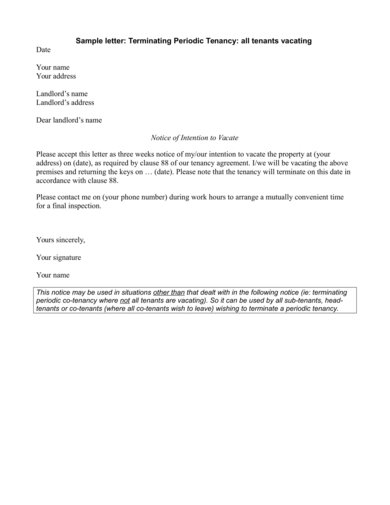simple tenant move out letter