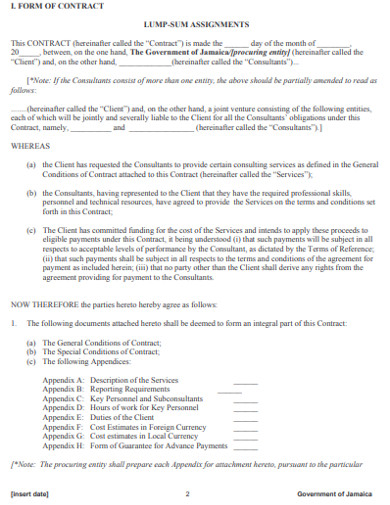 standard consulting contract template 