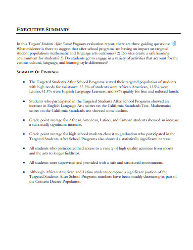 student program evaluation report template