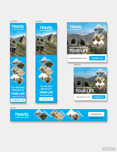 travel agency banner ads template
