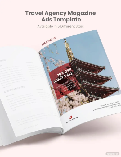 travel agency magazine ads template