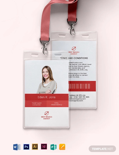 Travel Agent ID Card Template