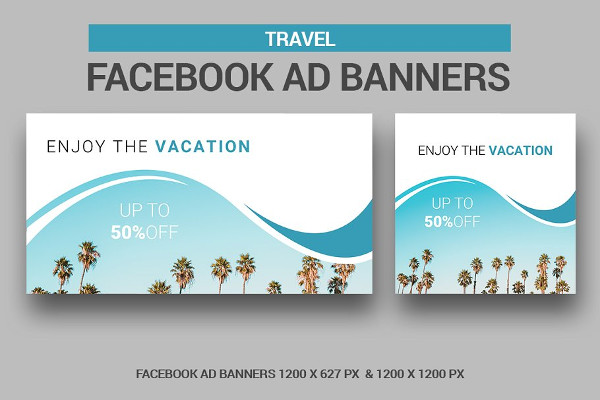 travel facebook ad banners