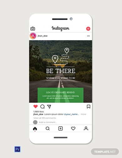 travel instagram ad template