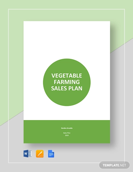 vegetable farming sales plan template