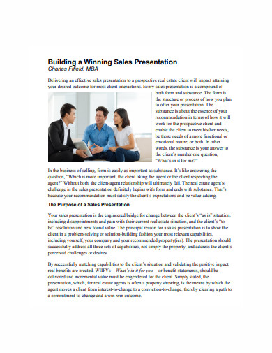 Sales Presentation - 15+ Examples, Format, Doc, PDF