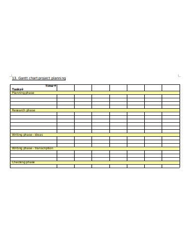 project plan gantt chart example