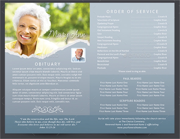 9. Professional Memorial Service Program Template